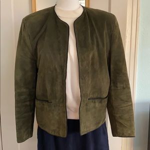 Vintage: Talbots Olive Green Suede Jacket